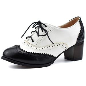 Oxford Wingtip heels